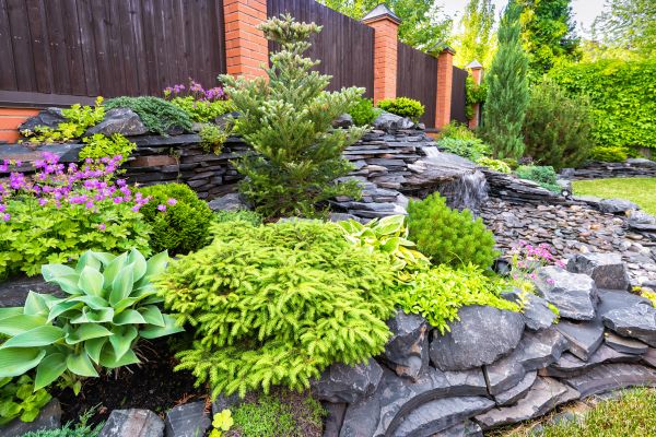 Stone Garden Installation in Palm City